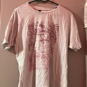 Garage pink and white shirt